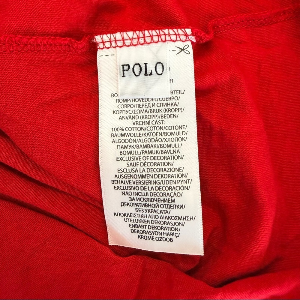 Polo by Ralph Lauren Women's Red V-Neck T-Shirt | S - Picture 5 of 6